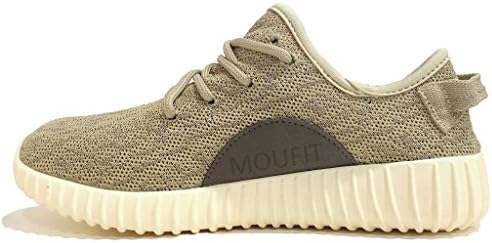 MOUFIT Men Women Non Slip Breathable Sneakers Unisex Couple Lightweight Athletic Gym Shoes Beige Oxford Tan 47