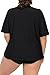 Anwell Womens Plus Size Short Sleeve Rash Guard Top Loose Fit Surfing Swim Shirt