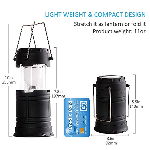 Camping Lantern LED, Camping Lights and Lanterns 2 Pack, Solar Lantern Rechargeable Battery Operated for Camp, Camping Lamp IPX4 Water Resistant, Emergency Light for Hurricane  