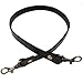 5/8 Top Grain Leather Shoulder Length Replacement Purse Strap (Black/Antique Brass)