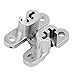 uxcell Screws Mount Zinc Alloy Invisible Concealed Cross Hinges 2pcs for Wooden Doors