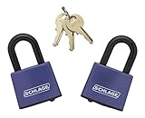 Schlage 850410 Covered Laminated Steel Padlock, 40mm, 2-Count Keyed Alike