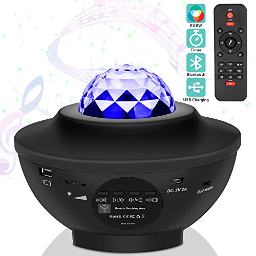 Galaxy Projector, Star Projector 3 in 1 Night Light Projector Works with Smart App & Alexa, Google Assistant, Galaxy Light Projector with Music Speaker & Remote Control for Bedroom Kids Adults