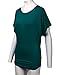 BIADANI Womens Short Sleeve Boat Neck Side Shirring Dolman Drape top