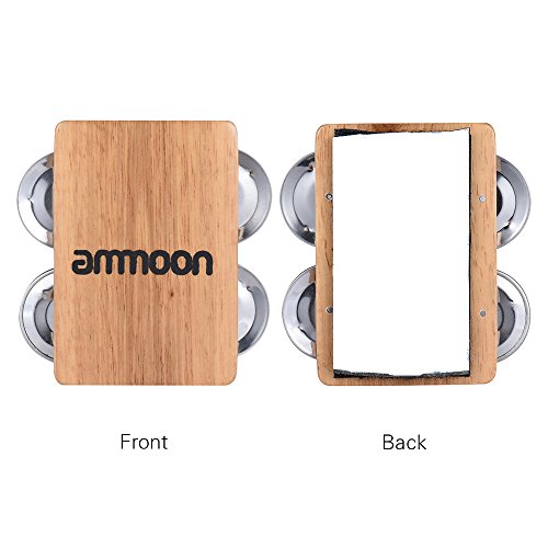 ammoon Cajon Box Drum Companion Accessory 4bell Jingle for