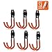 CoolYeah Steel Garage Storage Utility Double Hooks, Heavy Duty for Organizing Power Tools,Large J Hooks (Pack of 6, 5.5 × 3.1 × 4.2 inches)