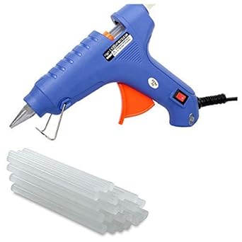 Wadro Glue Gun Blue Colour 60 Watt With 15 Hot Melt Glue Sticks (15Pc, Blue) for Plumbing Fixtures