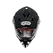 MMG Dual Sport Off Road Motorcycle Full Face Helmet Dirt Bike ATV Flip-Up Visor (Model 23) - Shiny Black, XL