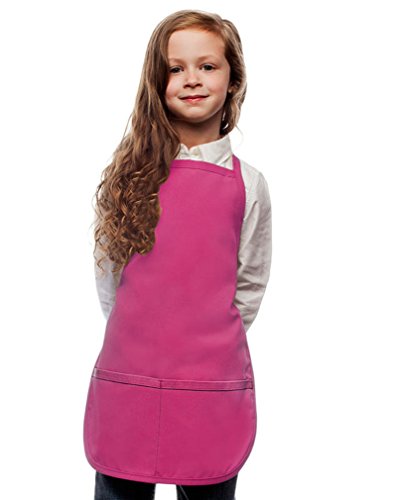 My Little Doc Hot Pink Toddler Apron, Poly/Cotton Twill Fabric