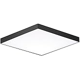 Maxim Trim-15W 1 LED Flush Mount-6.25 Inches Wide by 0.75 inches high-Black Finish