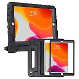 HDE iPad 7th Generation Case for Kids with Built-in Screen Protector - iPad 10.2 inch 2019 Case for Kids Shock Proof Protective Heavy Duty Cover with Handle Stand for 2019 Apple iPad 10.2 - Black