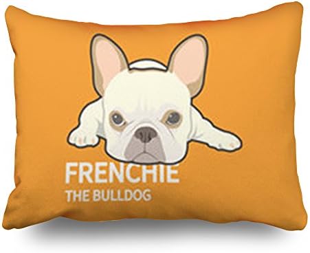 Sneeepee Angry Cute French Bulldog Art Throw Pillows Custom Home Decorative Sofa Square Pillowcase 20x26 Inches Two Sides Cushion Covers Zippered Design