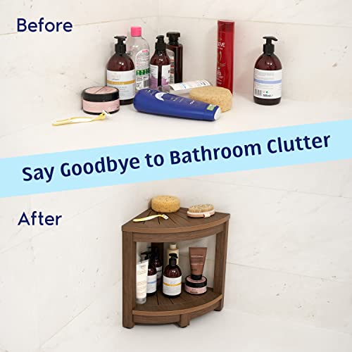 Corner Shower Stool for Shaving Legs Waterproof Bathroom Bench Seat