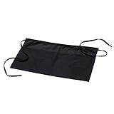 Ufaucet Black 100% Cotton Restaurant Servers Waitress 3 Prockets Chef Cooking Kitchen Waist Apron,9.5