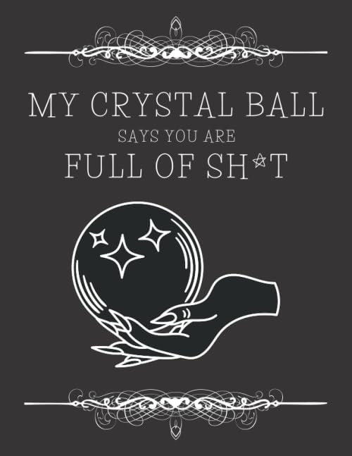 My Crystal Ball Says You Are Full Of Sh*t: Black Witchy Notebook with 2020 Moon Phases Calendar - Dot Grid Composition Notebook, Sketchbook, Journal, ... Sheets, 8.5x11 inches - Witch for Witches