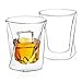 JoyJolt Lacey Whiskey Double Wall Glasses, Set of 2 Insulated Whiskey Glass, 10-Ounces. primary