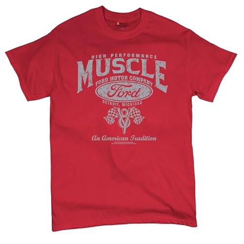 High Performance Muscle Ford T-Shirt Detroit Michigan V8 Engine… at Amazon