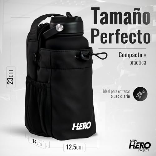 Hero Bag New Hero Project – Mochila Deportiva Magnética de Gimnasio Unisex, Compacta y Resistente – Color Negro
