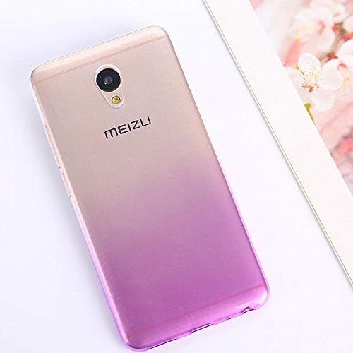 Luxury Gradient Soft TPU Case for Meizu M6 M3 M5 Note M5S M5C MX6 Silicone Cover for Meizu Pro 7 MS6 U10 U20 Ultrathin Back Case Purple for Meizu Pro 7