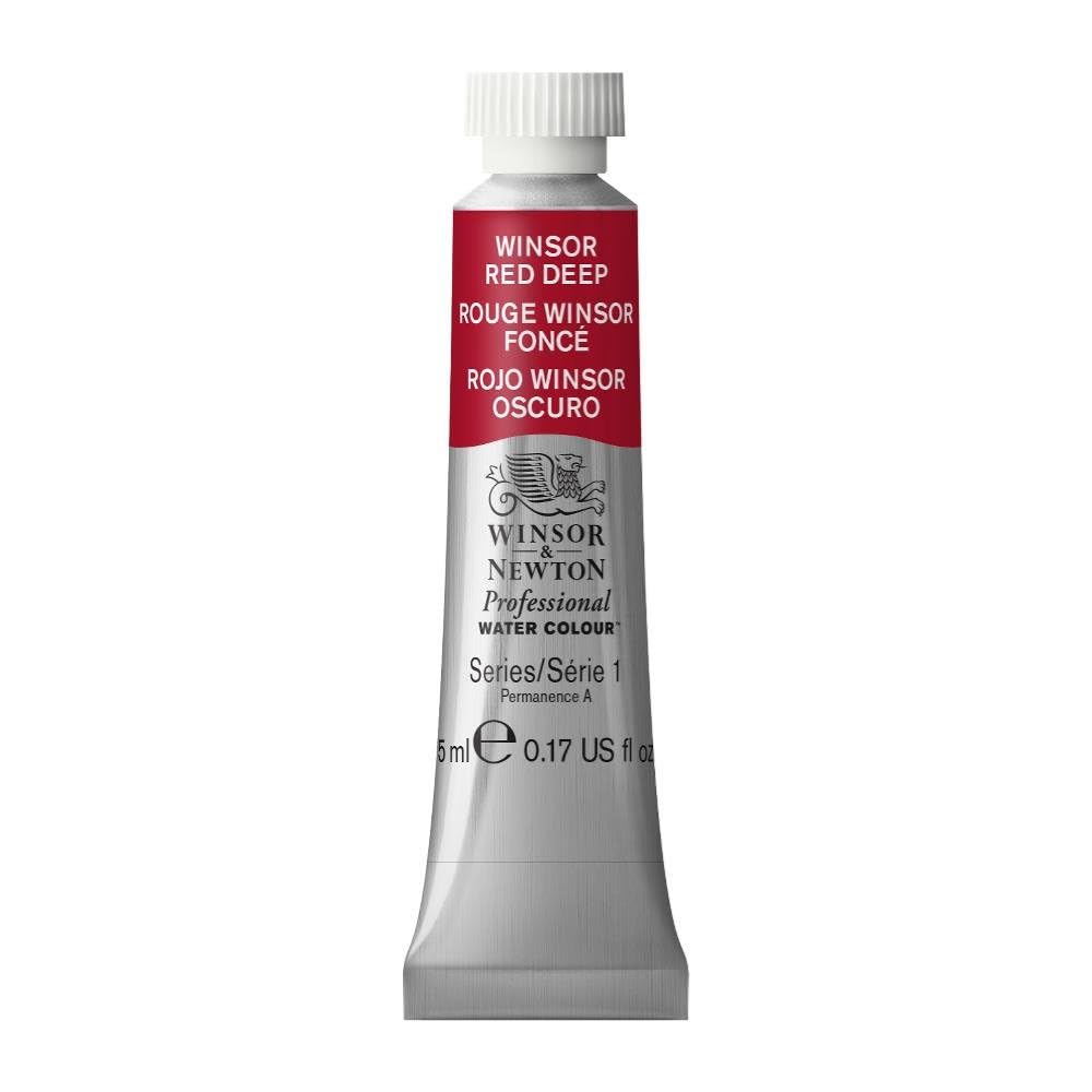 Winsor & Newton 102725 5 ml Tube Professional Water Colour, Winsor Red Deep — image 1