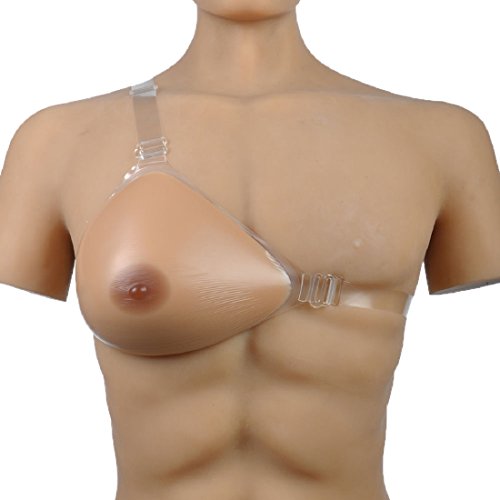 Misby 1 Piece Full Silicone Breast Forms With Shoulder Straps for Mastectomy