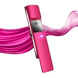 Nano Mister, Steamer for Face, Eyelash Extensions Mist, Portable Facial Steamer, Mini Mist Sprayer, Cool Handy Moisturizing Nano Steamer, USB Rechargeable, 9 ml, Rose Red