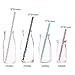 Dakoufish 12 Piece 7 Inch Reusable Plastic Thick Drinking Straws BPA Free Mason Jar Straws Transparent Small Stripe (7inch, Mix 12color)