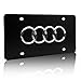 Fast & Furious for Audi Stainless Steel License Plate, Luxury Black Chrome 3D Front License Plate Covers with Logo Screw Nuts Set for Audi All Models
