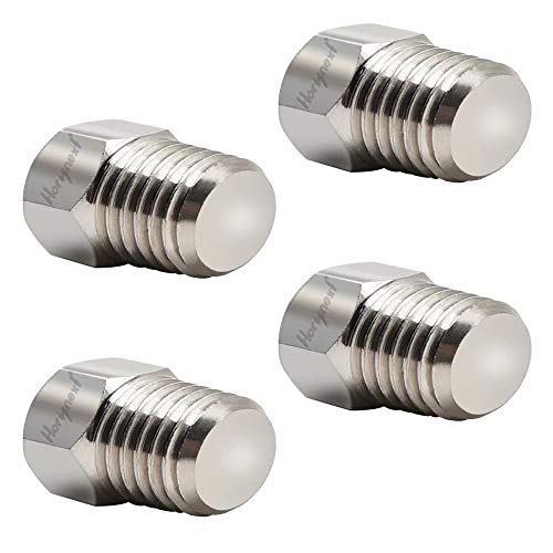 Horiznext npt 1/8 Male Threaded hex Head Pipe Plug, Stainless Steel 304,(Pack of 4)