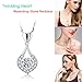 Sterling Silver Love Heart Pedant Necklace, Haluoo Twinkling Heart Waterdrop Necklace Brilliant Cut Cubic Zirconia Water Drop Pedant Dancing Central Stone Necklace for Women Lady Girls Gift (Silver)thumb 1