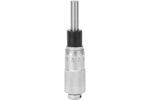 Micrometer Head Measure Tool, 0-13mm / 0-0.5in Range, 0.01mm Accuracy, Plain Thimble Flat Ball Head for Fine Tuning of Variou