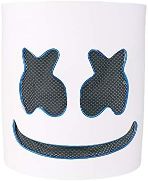 Sunnylela Cosplay Mask- Led DJ Mask with Colorfull Light Party Bar Music Festival Full Head DJ Mask Latex