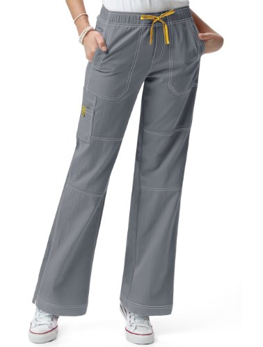 WonderWink Women's Scrubs Four Way Stretch Sporty Cargo Pant, Pewter, 2X/Tall