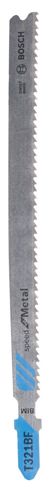 Bosch Professional 3x Jigsaw Blade T 321 BF Speed for Metal (for Metal pipes & profile, thick-wall, Accessories Jigsaw)