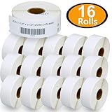 16 Rolls DYMO 30252 Compatible 1-1/8" x 3-1/2"(28mm x 89mm) Self-Adhesive Address Labels,Compatible with Dymo 450, 450 Turbo, 4XL and Many More