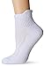 MD USA Seamless Toe-Wave-In Mesh Diabetic Ankle Socks, White, Medium