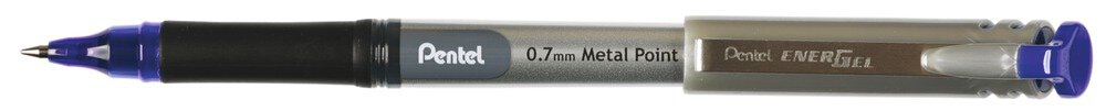 Pentel Energel Rollerball Pen Metal Point 0.7 mm Tip 0.35 mm Line - Blue Ref BL17-C (Pack of 12)