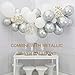 White and Gold Confetti Balloons 100pcs 12 inch Party Latex Balloons Birthday Helium Balloons