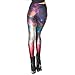Jiayiqi Women's Trendy Digital Print Galaxy Sky Sexy Leggings Tights Rainbow,Green,One Size