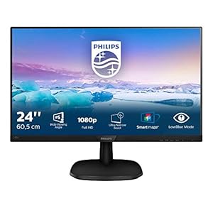 Philips 243V7QDAB - 24 Inch FHD Monitor, 75Hz, 4ms, IPS, Speakers , Smart Image, Narrow Border, LowBlue Mode (1920 x…