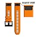 Wearable4U Garmin Fenix 5X 26mm Quick Release Easy Fit Silicone Replacement Watch Band for Garmin Fenix 5X, Quatix 3, Fenix 3 HR, Fenix 3, Tactix Bravo, Foretrex 601, Foretrex 701 (Orange)