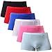 YKC Mens Silk Underwear Trunks Seamless Sexy Transparent Boxer Briefs Short Leg