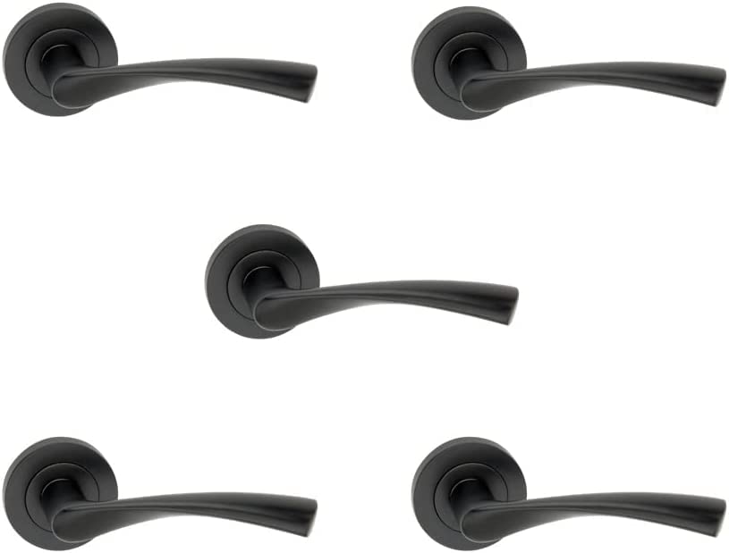 Jdel Pack of 5 Black Rosette Ola Interior Door Crank Sets