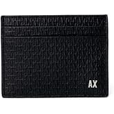 Armani Exchange Men's All Over Debossed Card Case, Black, One Size