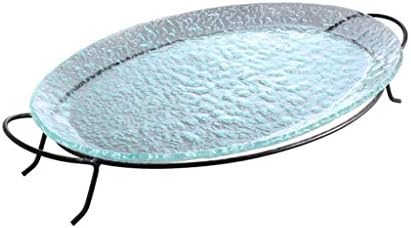 フルーツトレイ フルーツプレートガラスプレート楕円形の大きな透明な家庭用食器商業