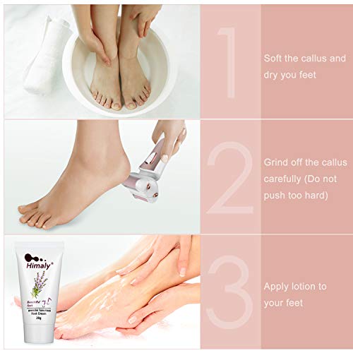 Himaly Electric Callus Remover Rechargeable Electronic Pedicure Foot File Professional Pedi Foot Care Tool with Double Rollers to Remove Dry, Dead, Hard, Cracked Skin & Calluses