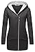DJT Womens Long Sleeve Hooded Zip-up Sweatshirt