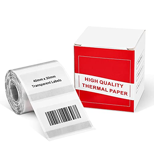 1.57"x1.18" HD Clear Thermal Sticker Paper for M110S M220 M200 M120