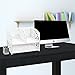 Expandable Wood Desktop Storage Organizer Multipurpose Desk Bookshelf Case Display Shelf Rack Counter Top Bookcase for Office Home (Large | White)
