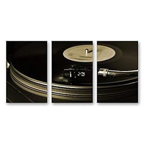 signwin 3 Piece Canvas Wall Art Microphone Canvas...